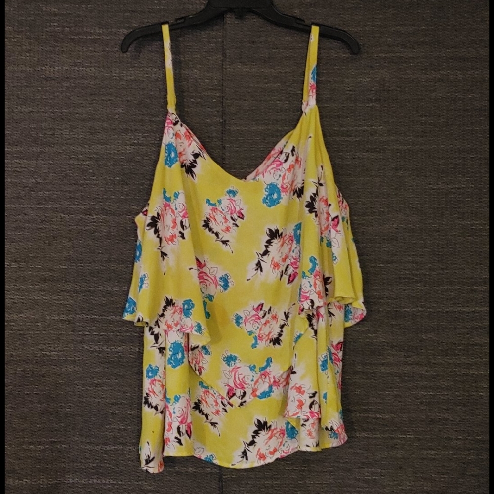 Torrid flowy layered spaghetti strap top size 3